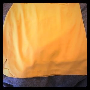 Yellow mini skirt